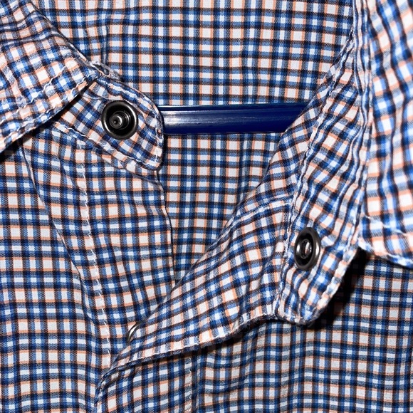 Chlorophylle shirt with snaps, in large, blue, yellow and white check pattern - Picture 4 of 5